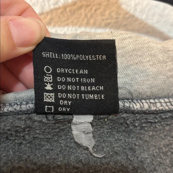 Original Deluxe Gray Hooded Sweatshirt with Black Label - Picture 6 of 7